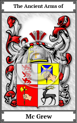 Mc Grew Family Crest Download (JPG)  Book Plated - 150 DPI